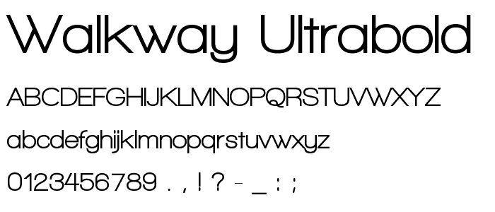 Walkway UltraBold font